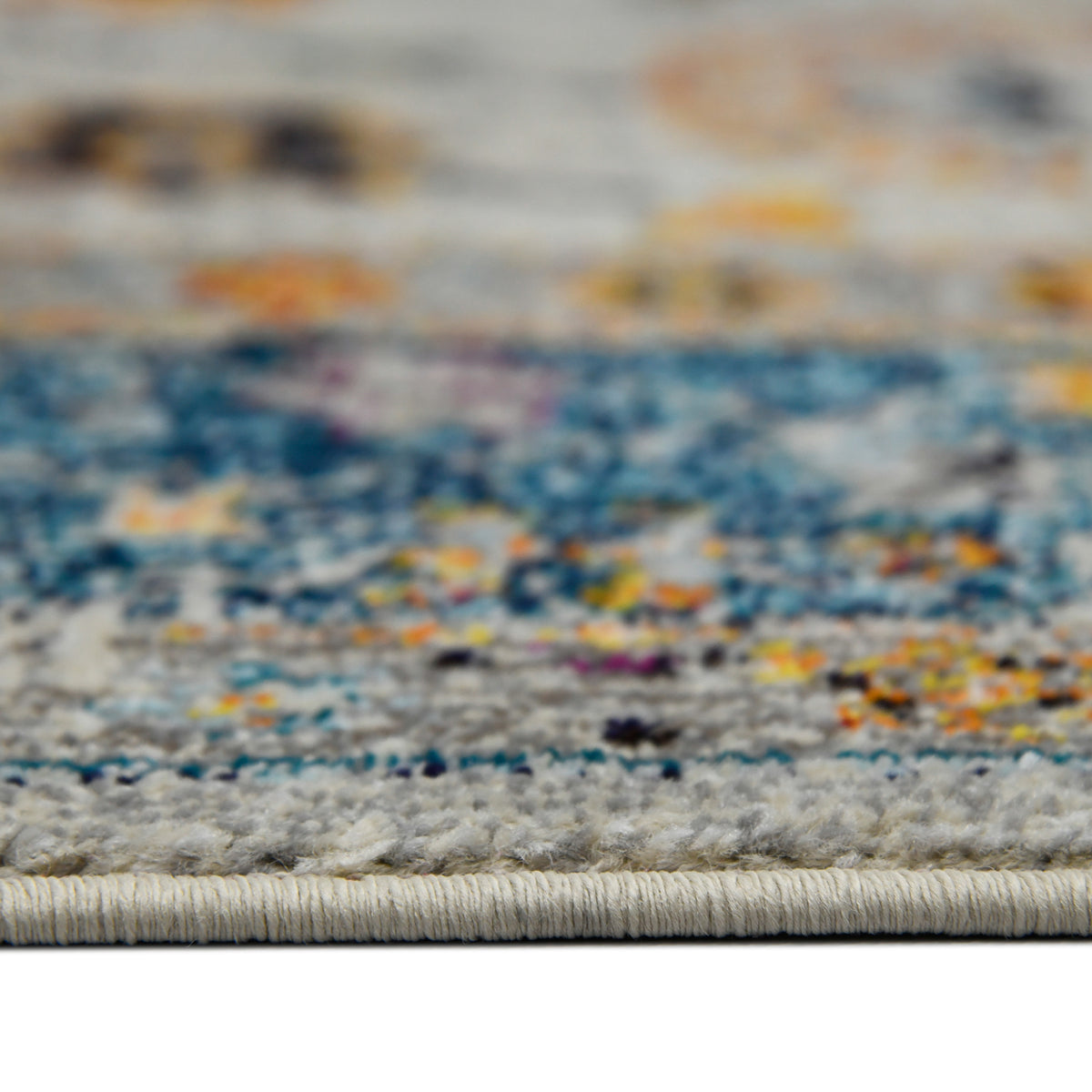 Amer Montana MON-6 Blue / Orange area rug - profile view