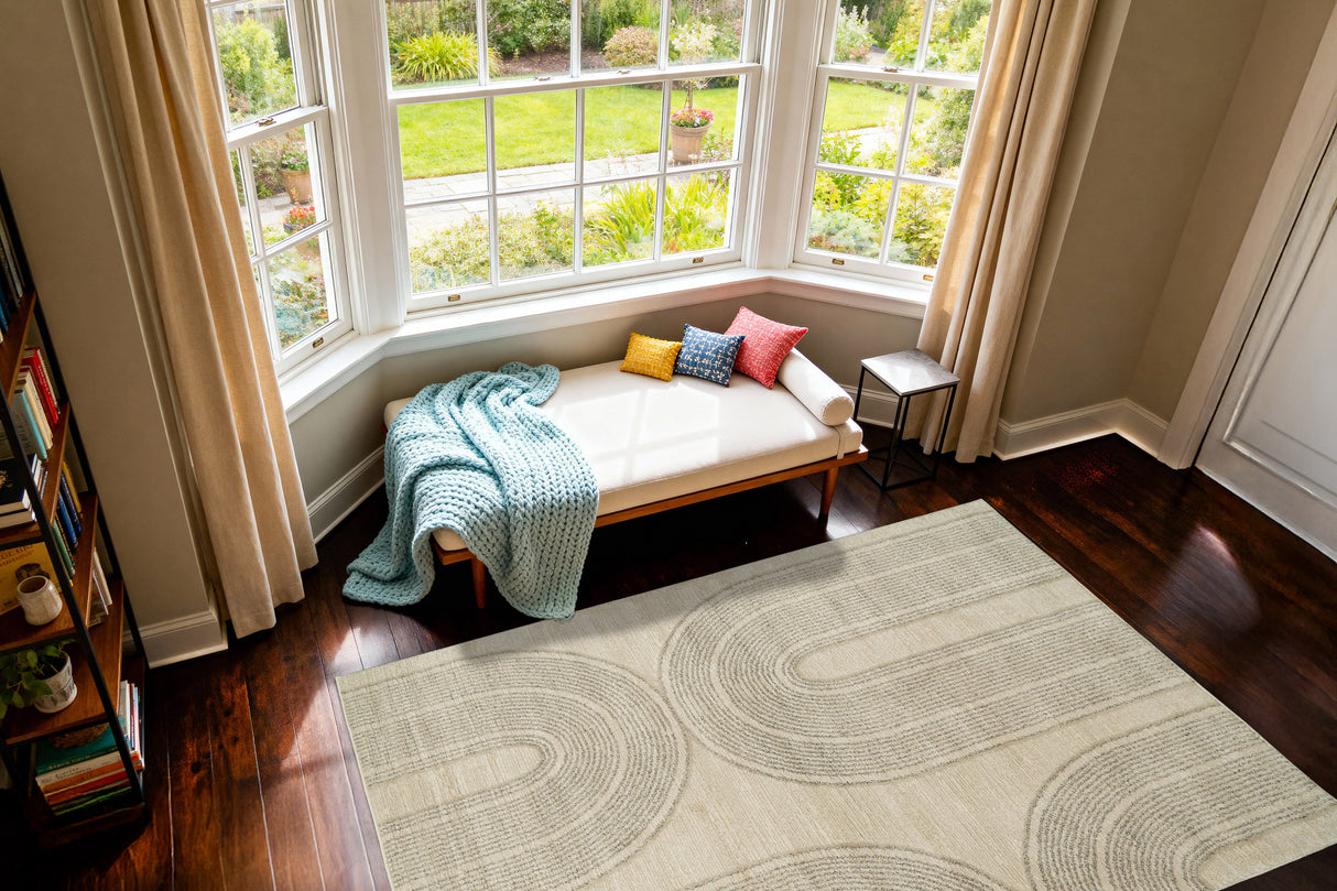 Dynamic Rugs Monroe 9801 Power Loomed Modern Beige/Grey Rug