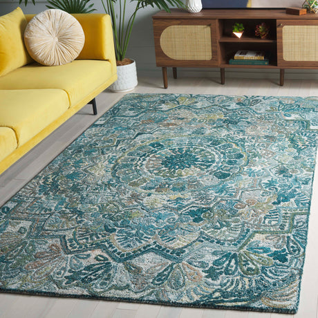 Safavieh Marquee Mrq110M Aqua/Green Rug.