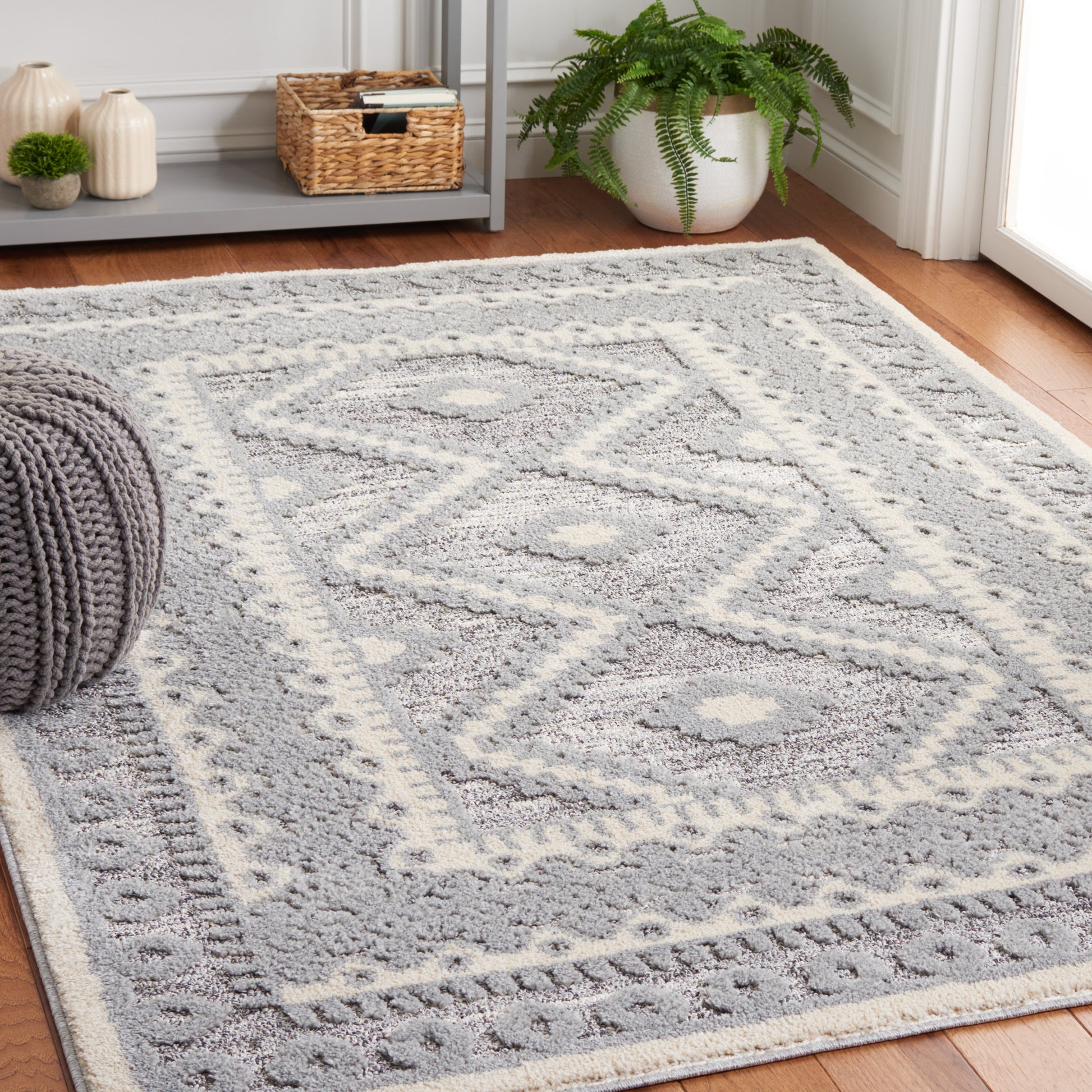 Safavieh Martha Stewart Lucia Shag Msr0751F Grey/Ivory Area Rug