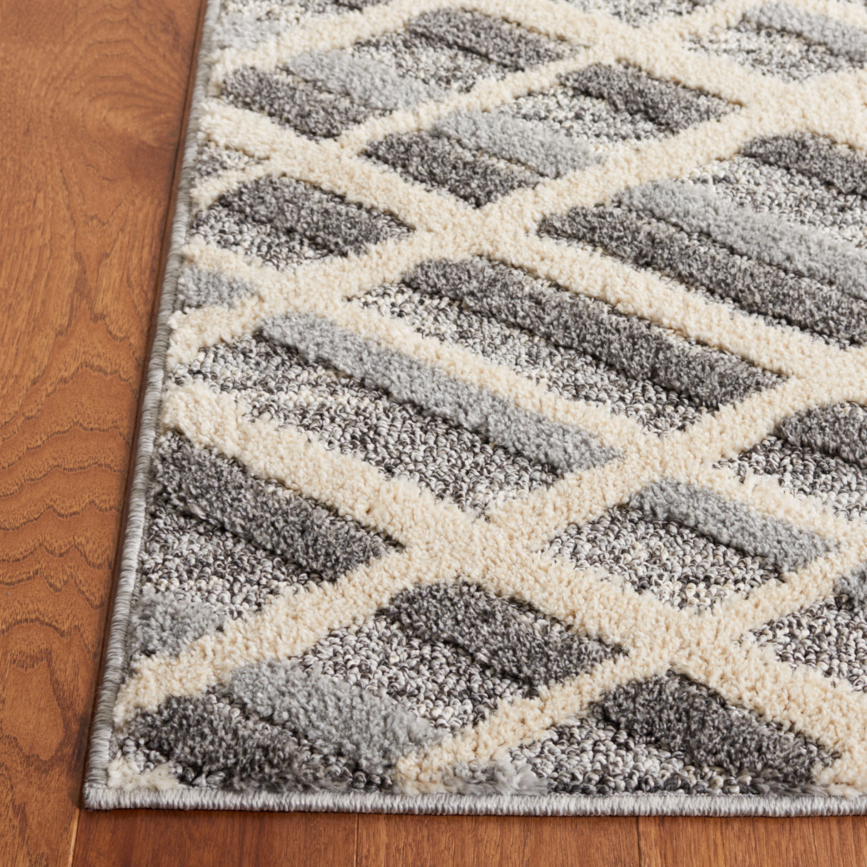 Safavieh Martha Stewart Lucia Shag Msr0753A Ivory Grey/Dark Grey Rug.