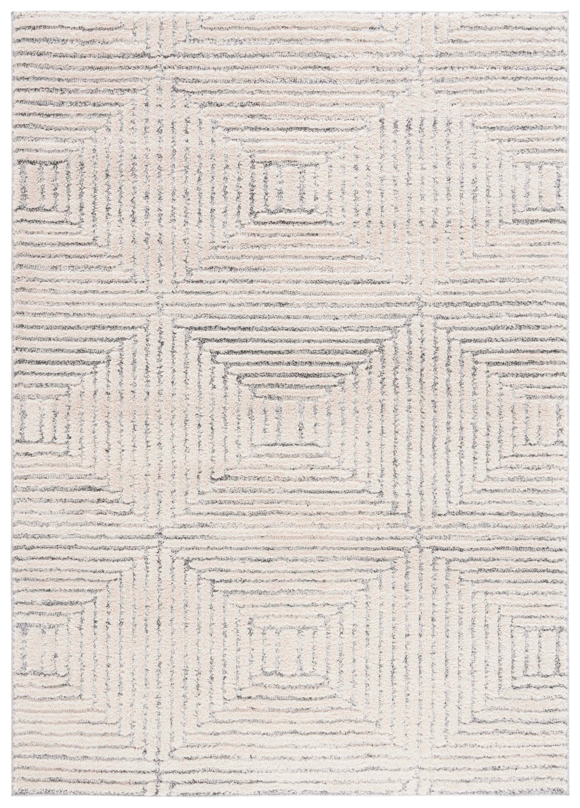 Safavieh Martha Stewart Lucia Shag Msr0756A Ivory/Grey Area Rug