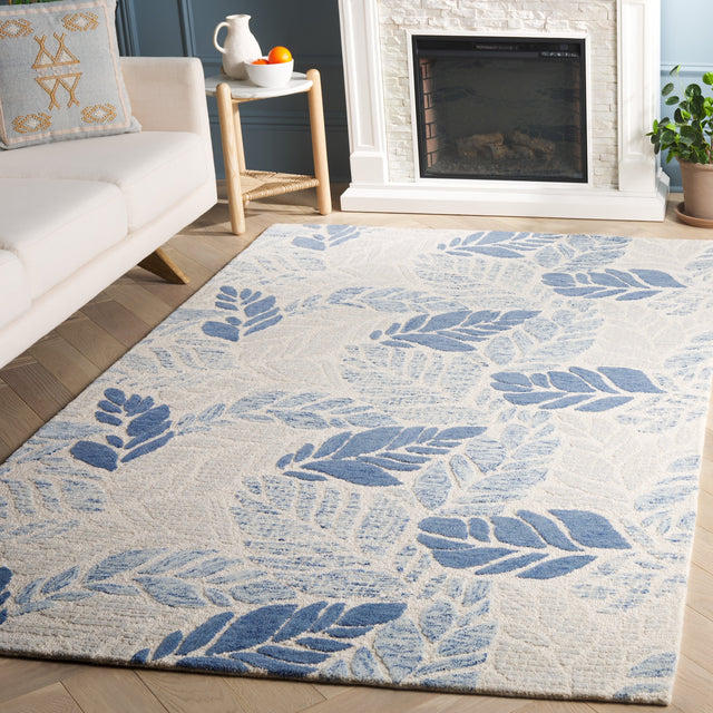 Safavieh Martha Stewart Msr3530M Ivory/Blue Rug.