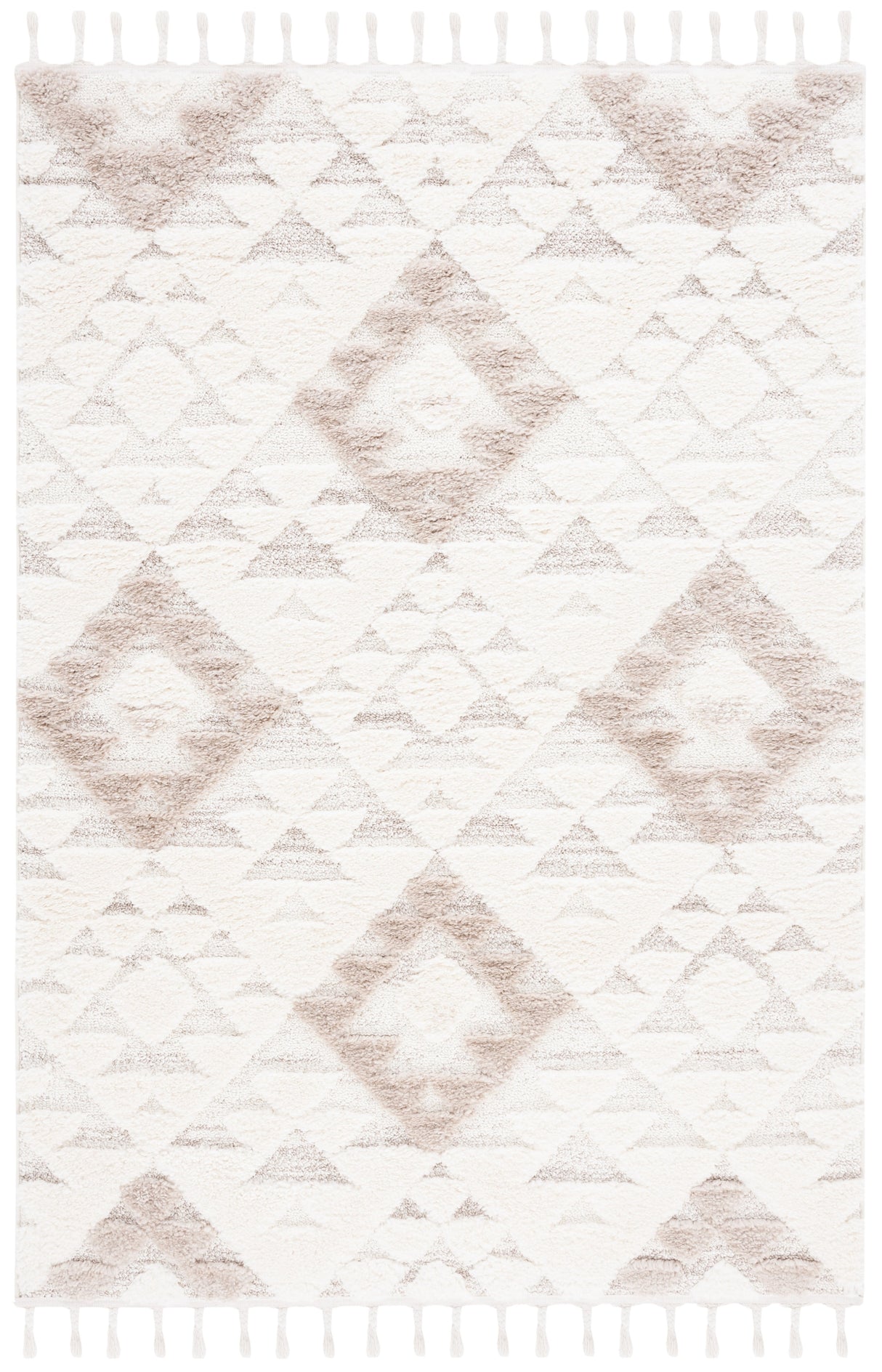 Safavieh Moroccan Tassel Shag Mts688B Ivory/Beige Rug.