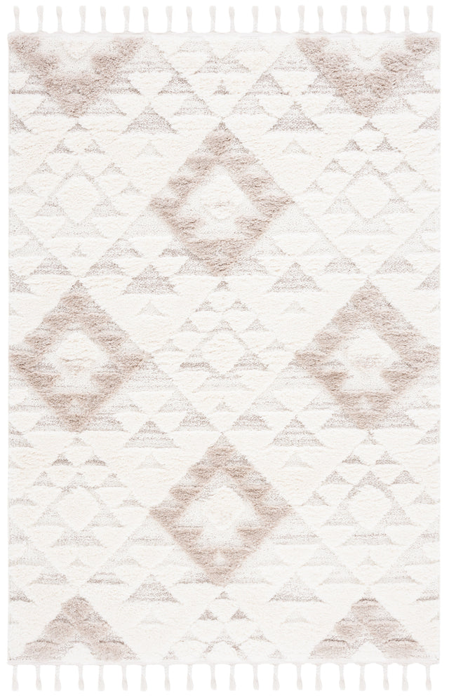 Safavieh Moroccan Tassel Shag Mts688B Ivory/Beige Rug.