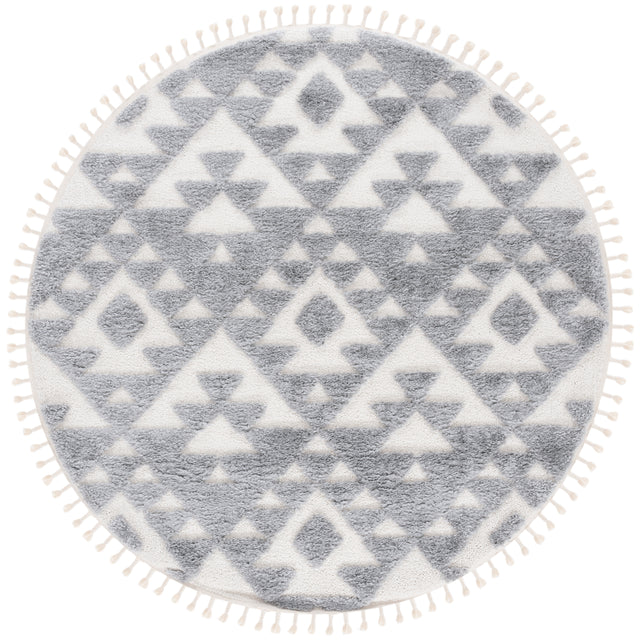 Safavieh Moroccan Tassel Shag Mts688G Grey/Ivory Rug.