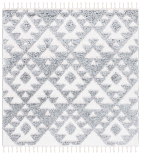 Safavieh Moroccan Tassel Shag Mts688G Grey/Ivory Rug.