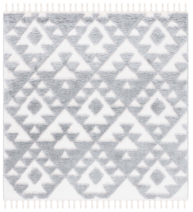 Safavieh Moroccan Tassel Shag Mts688G Grey/Ivory Rug.