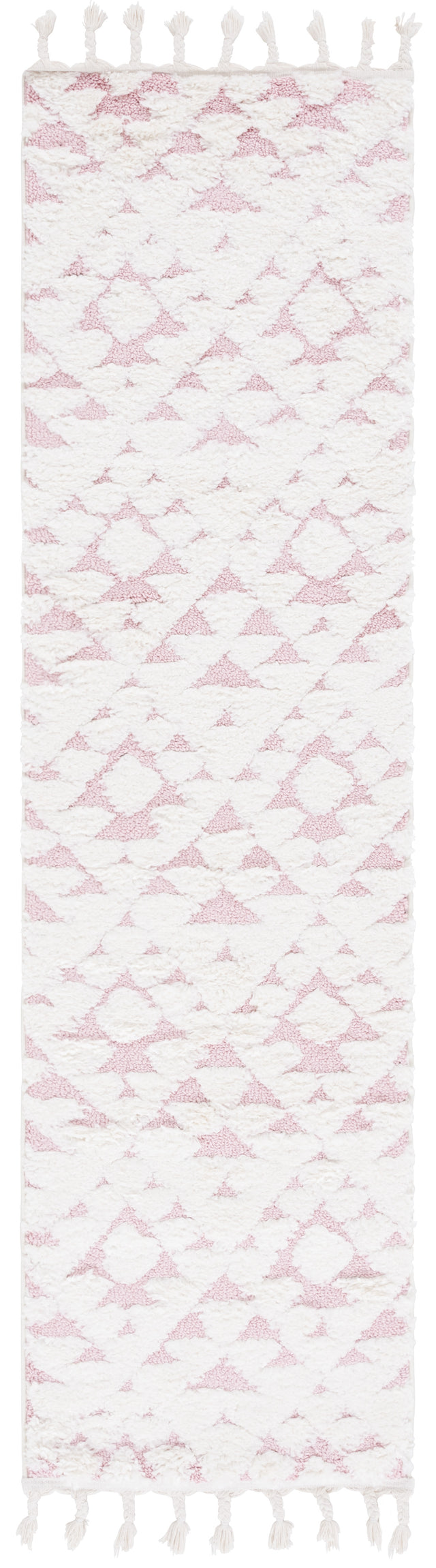 Safavieh Moroccan Tassel Shag Mts688U Ivory/Pink Rug.