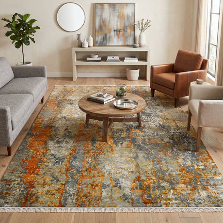 Amer Mystique MYS-14 Orange area rug - lifestyle view