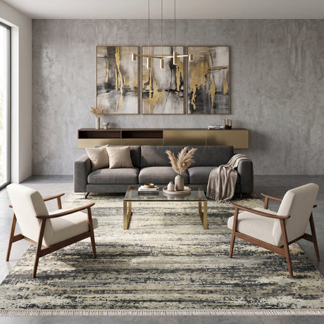 Amer Mystique MYS-47 Silver area rug - lifestyle view