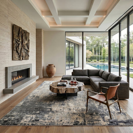 Amer Mystique MYS-91 Dark Gray area rug - lifestyle view