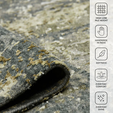 Amer Mystique MYS-10 Iron area rug - infographic view
