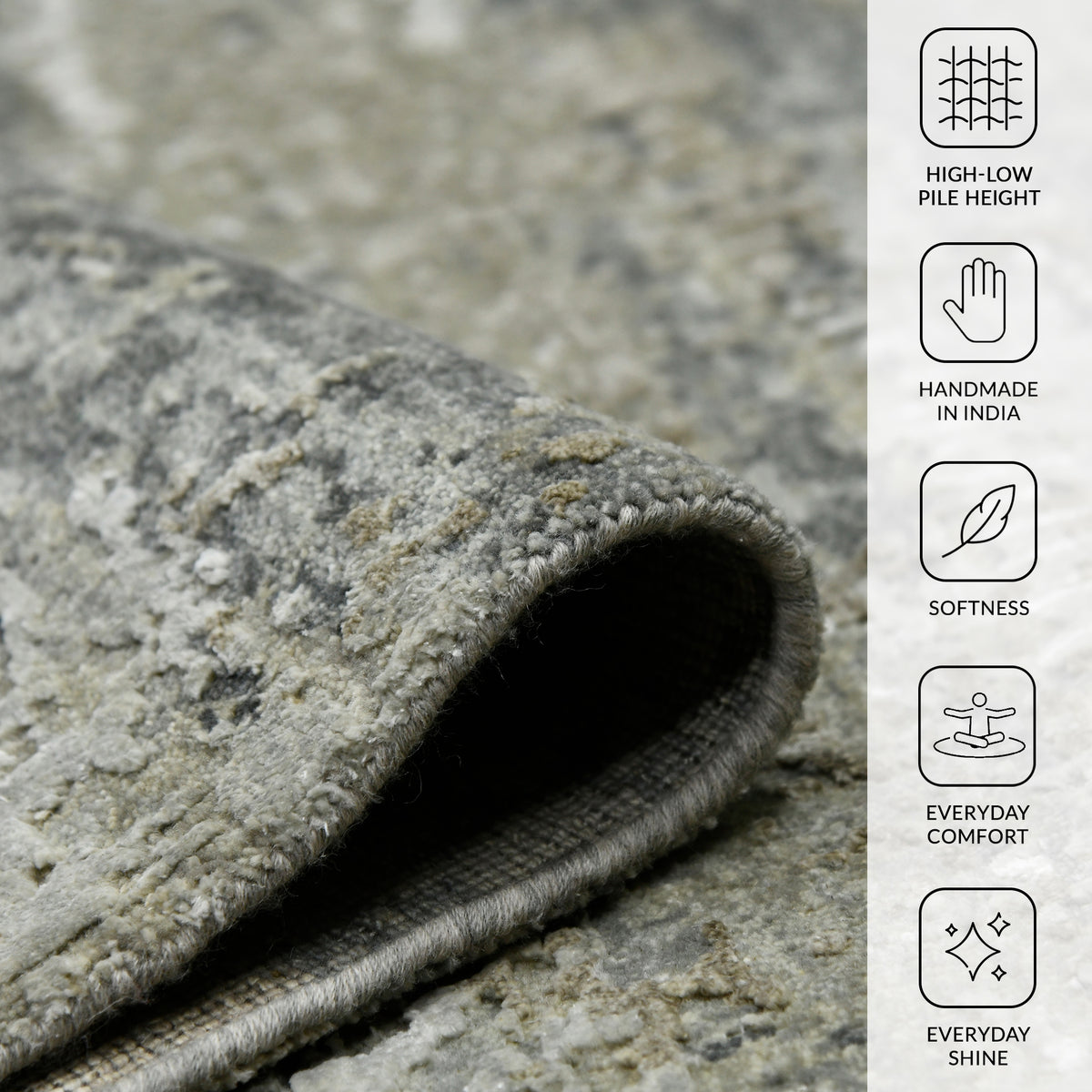 Amer Mystique MYS-12 Stone Blue area rug - infographic view