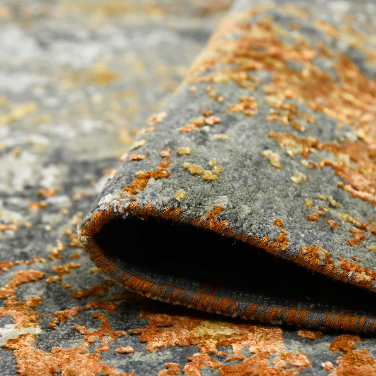 Amer Mystique MYS-14 Orange area rug - rolled view