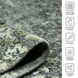 Amer Mystique MYS-23 Cool Gray area rug - infographic view