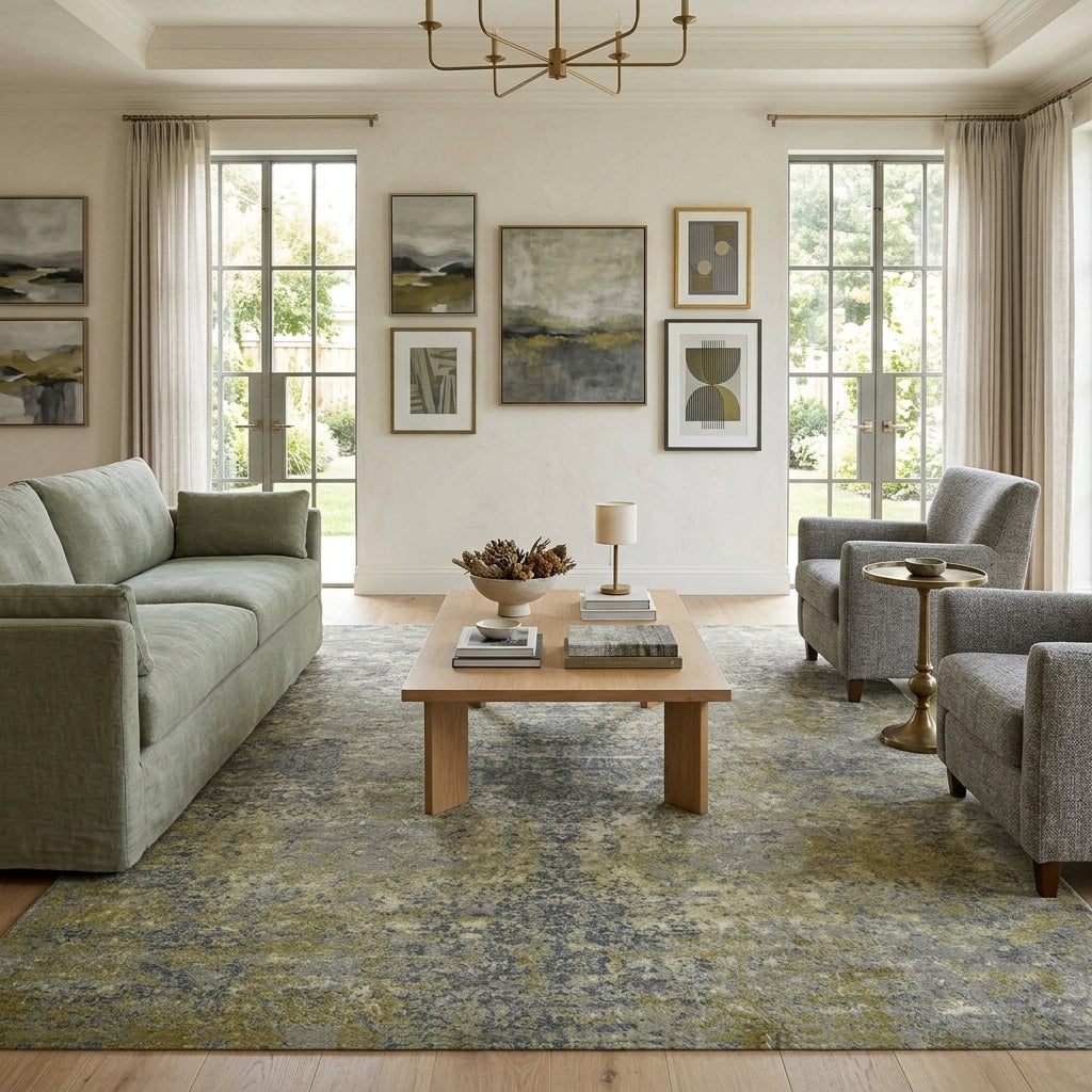Amer Mystique MYS-30 Gold area rug - lifestyle view