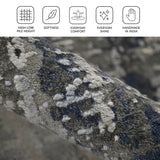 Amer Mystique MYS-48 Blue area rug - infographic view