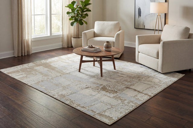 Dynamic Rugs Mysterio 1205 Ivory Rugs - room scene