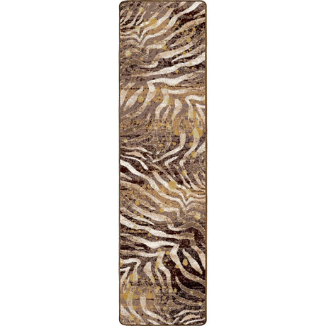 American Dakota Modern Zebra Gold Splash Rug