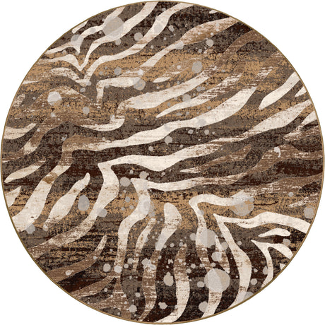American Dakota Modern Zebra Silver Splash Rug