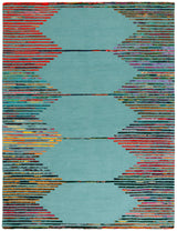 Safavieh Nantucket Nan605W Teal/Red Rug.