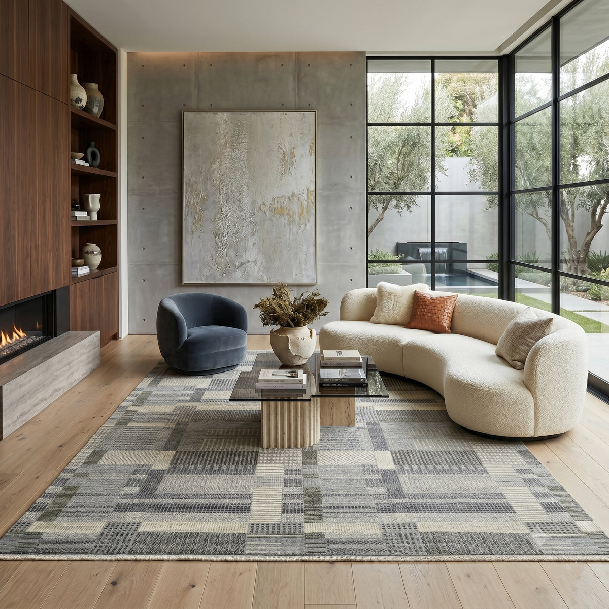 Amer Nashville NAS-4 Platinum area rug - lifestyle view