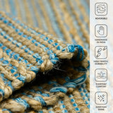 Amer Naturals NAT-1 Blue area rug - infographic view