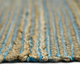 Amer Naturals NAT-1 Blue area rug - profile view