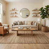 Amer Naturals NAT-2 Brown area rug - lifestyle view