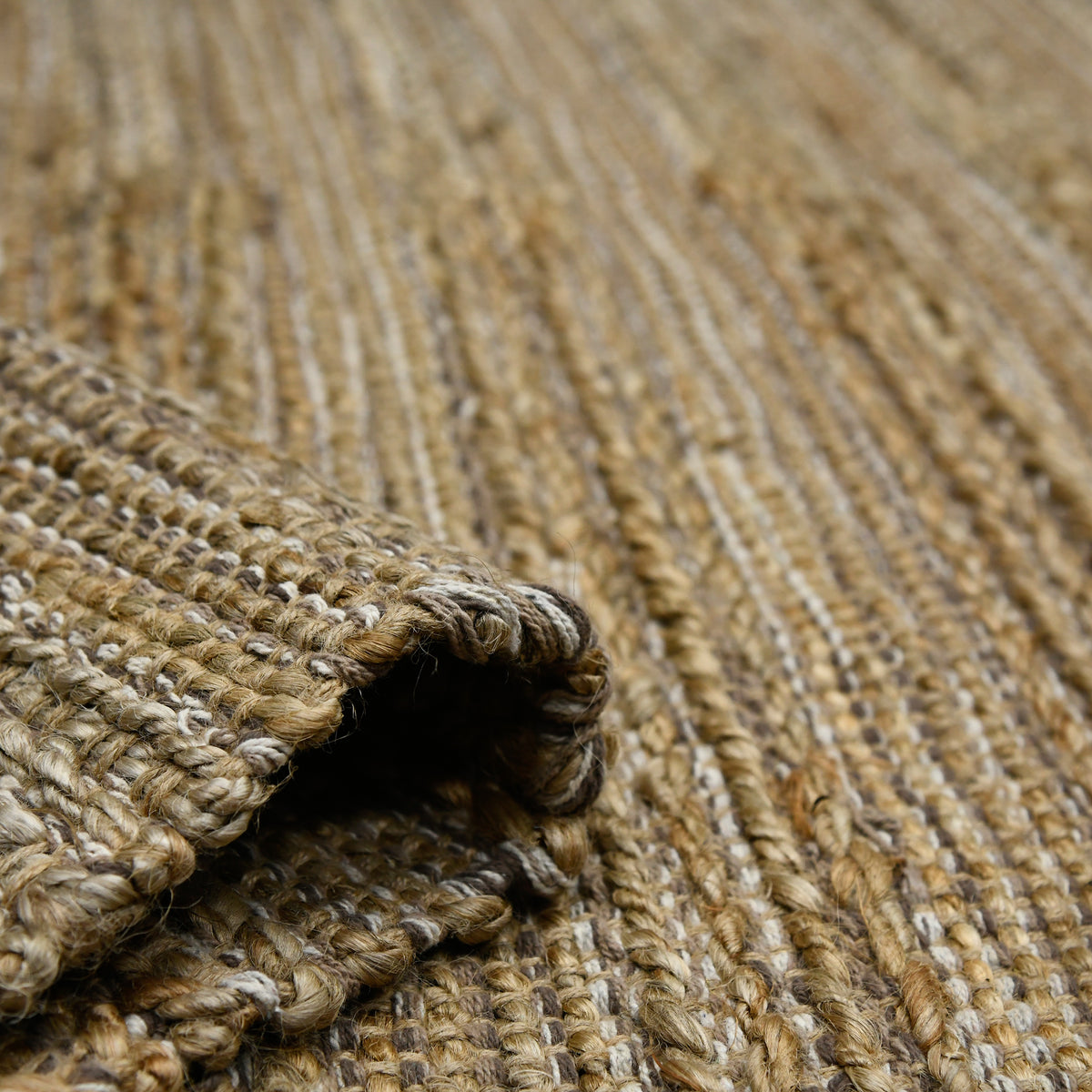 Amer Naturals NAT-2 Brown area rug - rolled view