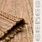 Amer Naturals NAT-3 Orange area rug - infographic view