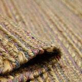 Amer Naturals NAT-4 Pink area rug - rolled view