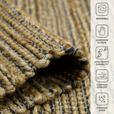 Amer Naturals NAT-6 Dark Gray area rug - infographic view