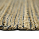 Amer Naturals NAT-6 Dark Gray area rug - profile view