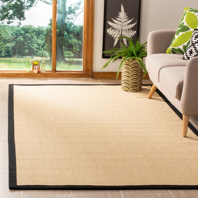 Safavieh Natural Fiber Nf131A Beige/Black Rug.