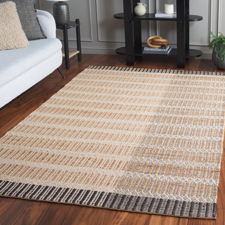 Safavieh Natural Fiber Nf852H Natural/Charcoal Rug.