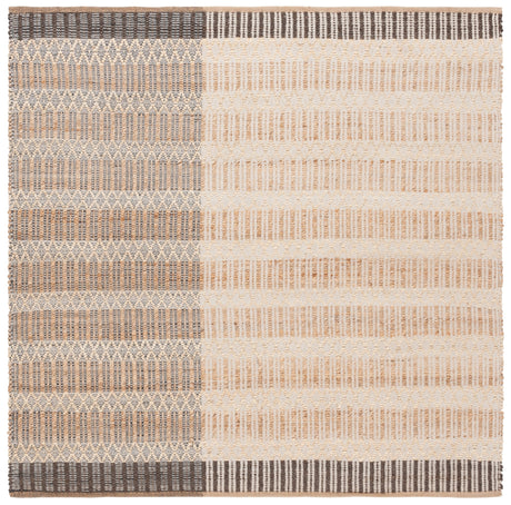 Safavieh Natural Fiber Nf852H Natural/Charcoal Rug.