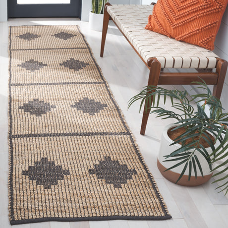 Safavieh Natural Fiber Nf878F Natural/Grey Rug.