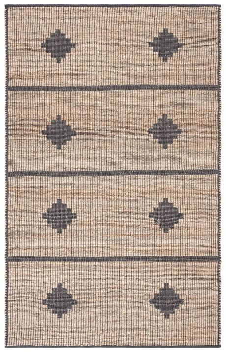 Safavieh Natural Fiber Nf878F Natural/Grey Rug.