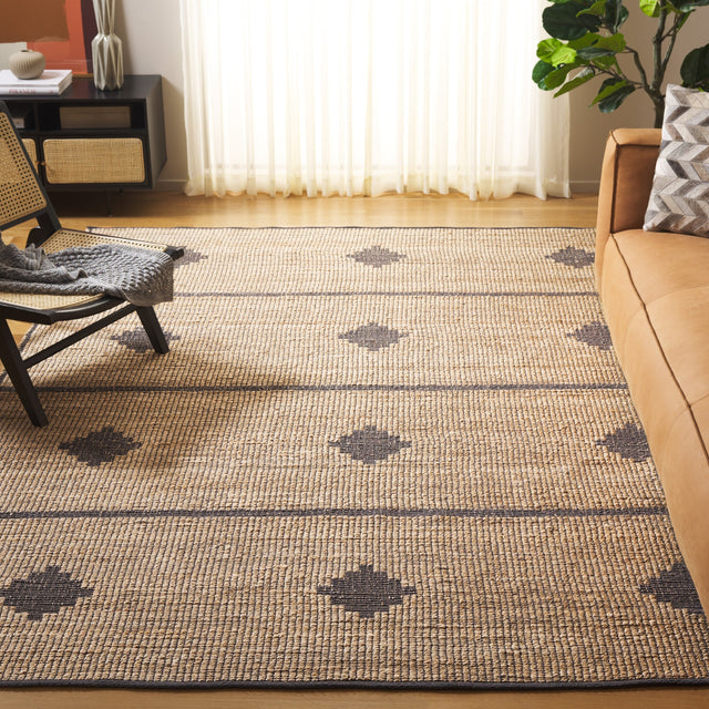 Safavieh Natural Fiber Nf878F Natural/Grey Rug.