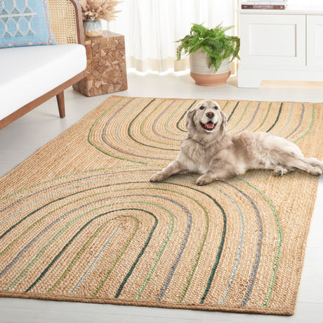 Safavieh Natural Fiber Nf894A Natural/Green Rug.