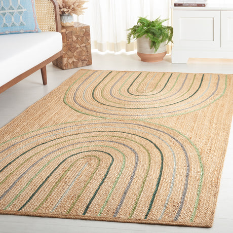 Safavieh Natural Fiber Nf894A Natural/Green Rug.