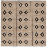 Safavieh Natural Fiber Nf898Z Natural/Black Rug.