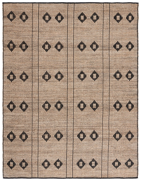 Safavieh Natural Fiber Nf898Z Natural/Black Rug.