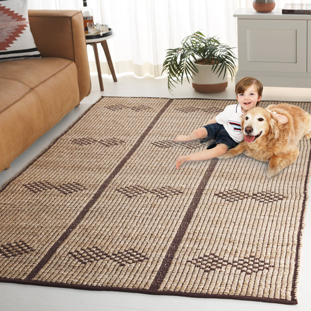 Safavieh Natural Fiber Nf899A Natural/Brown Rug.