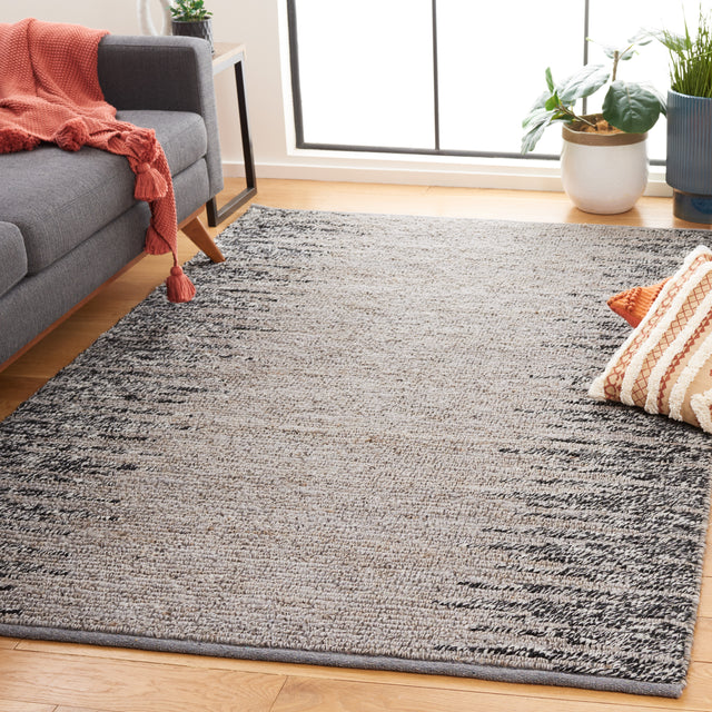 Safavieh Natural Fiber Nf953F Grey/Black Rug.