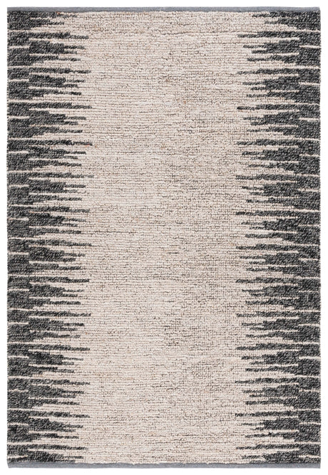 Safavieh Natural Fiber Nf953G Light Grey/Black Rug.
