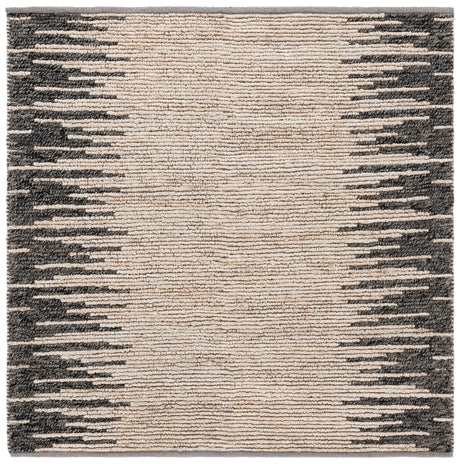 Safavieh Natural Fiber Nf953G Light Grey/Black Rug.