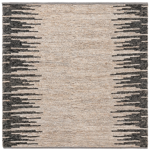 Safavieh Natural Fiber Nf953G Light Grey/Black Rug.